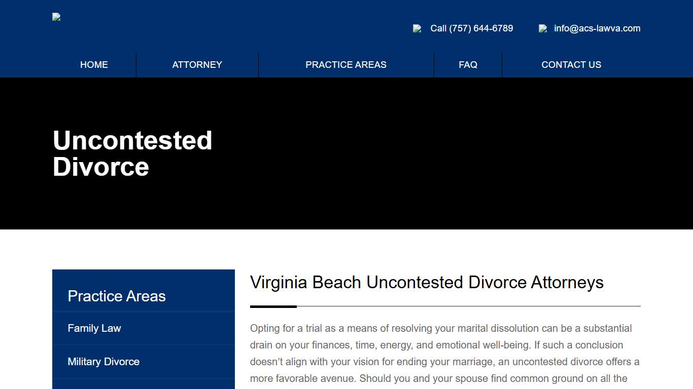 Virginia Beach Uncontested Divorce Attorneys VA Divorce Lawyers
