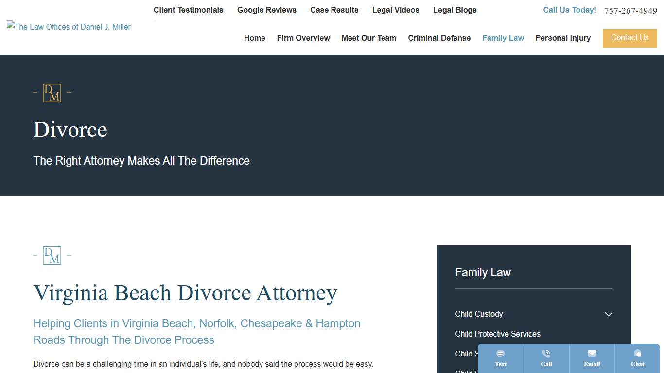Virginia Beach Divorce Lawyer The Law Offices of Daniel J Miller