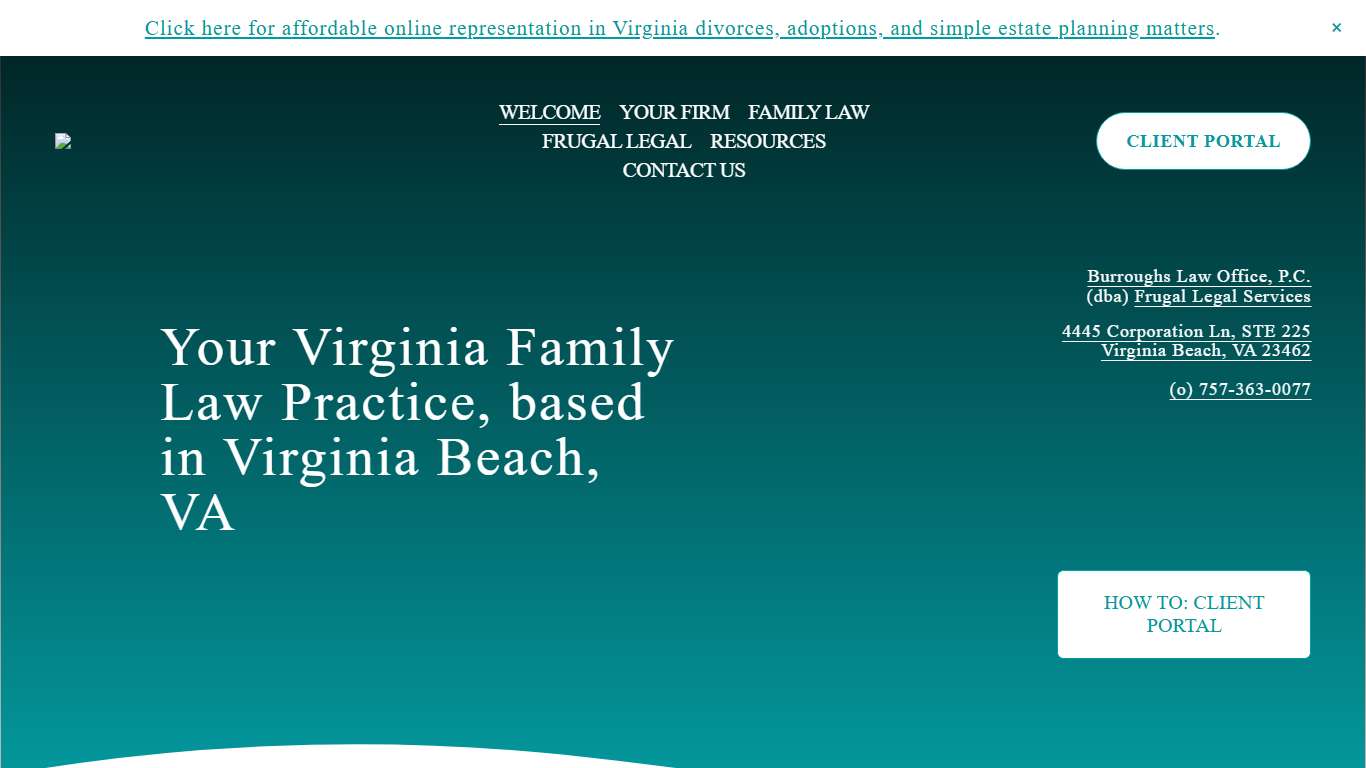 Burroughs Law Office, P.C, Experienced Virginia Beach Family Law Attorney Divorce Child Custody Support